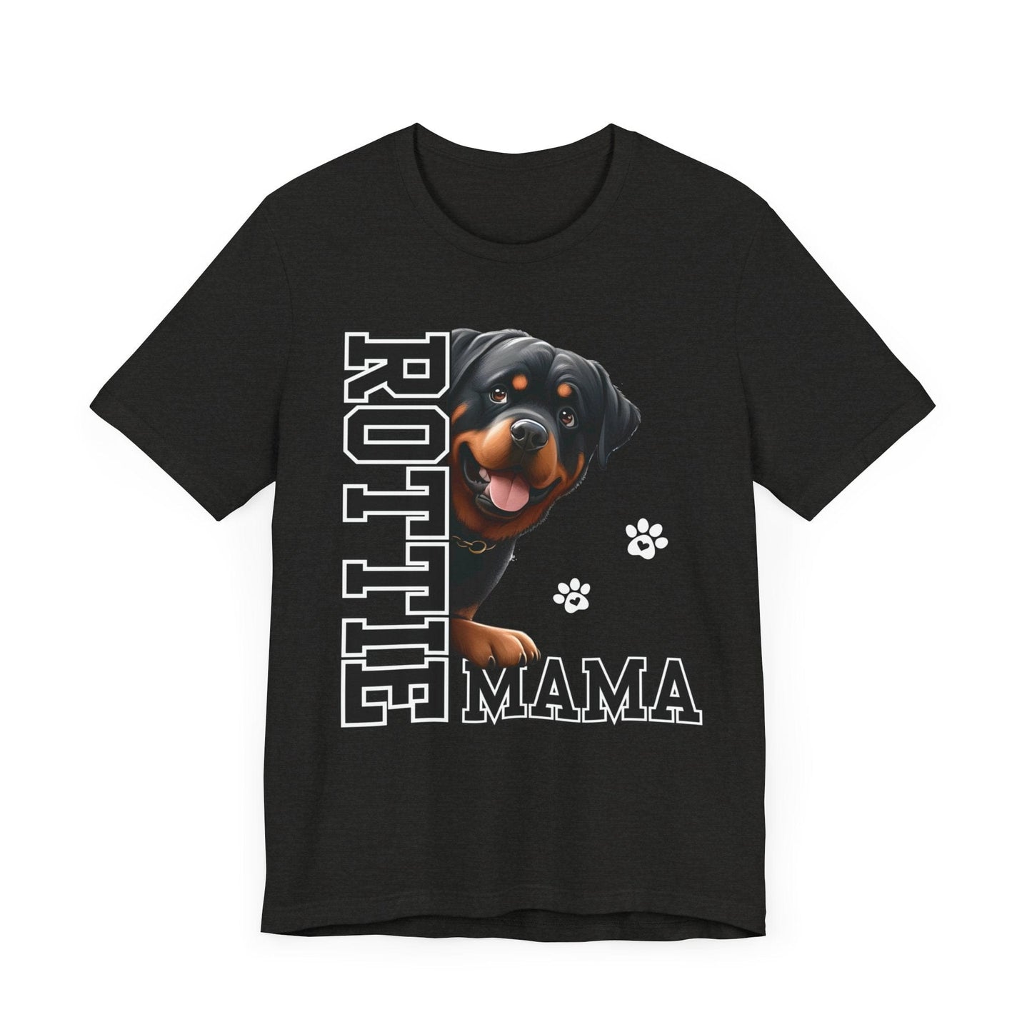 Rottie Mama Jersey Tee T-Shirt Black Heather / S