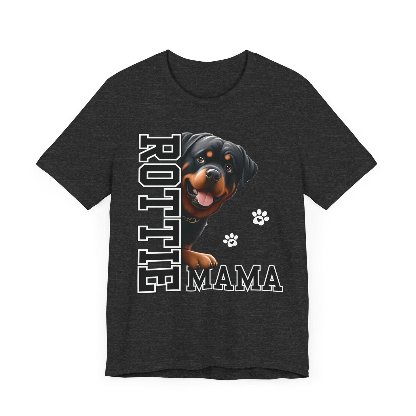 Rottie Mama Jersey Tee T-Shirt Dark Grey Heather / S