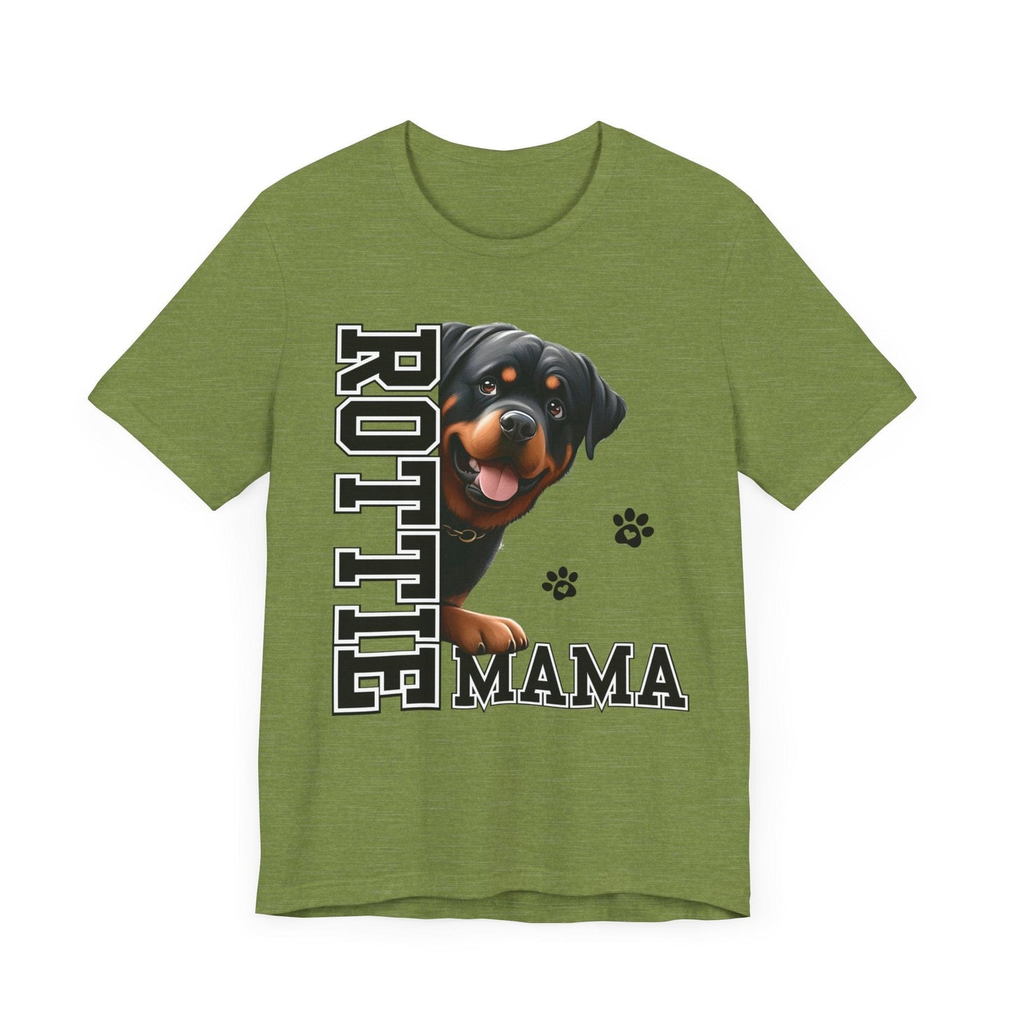 Rottie Mama Jersey Tee T-Shirt Heather Green / S