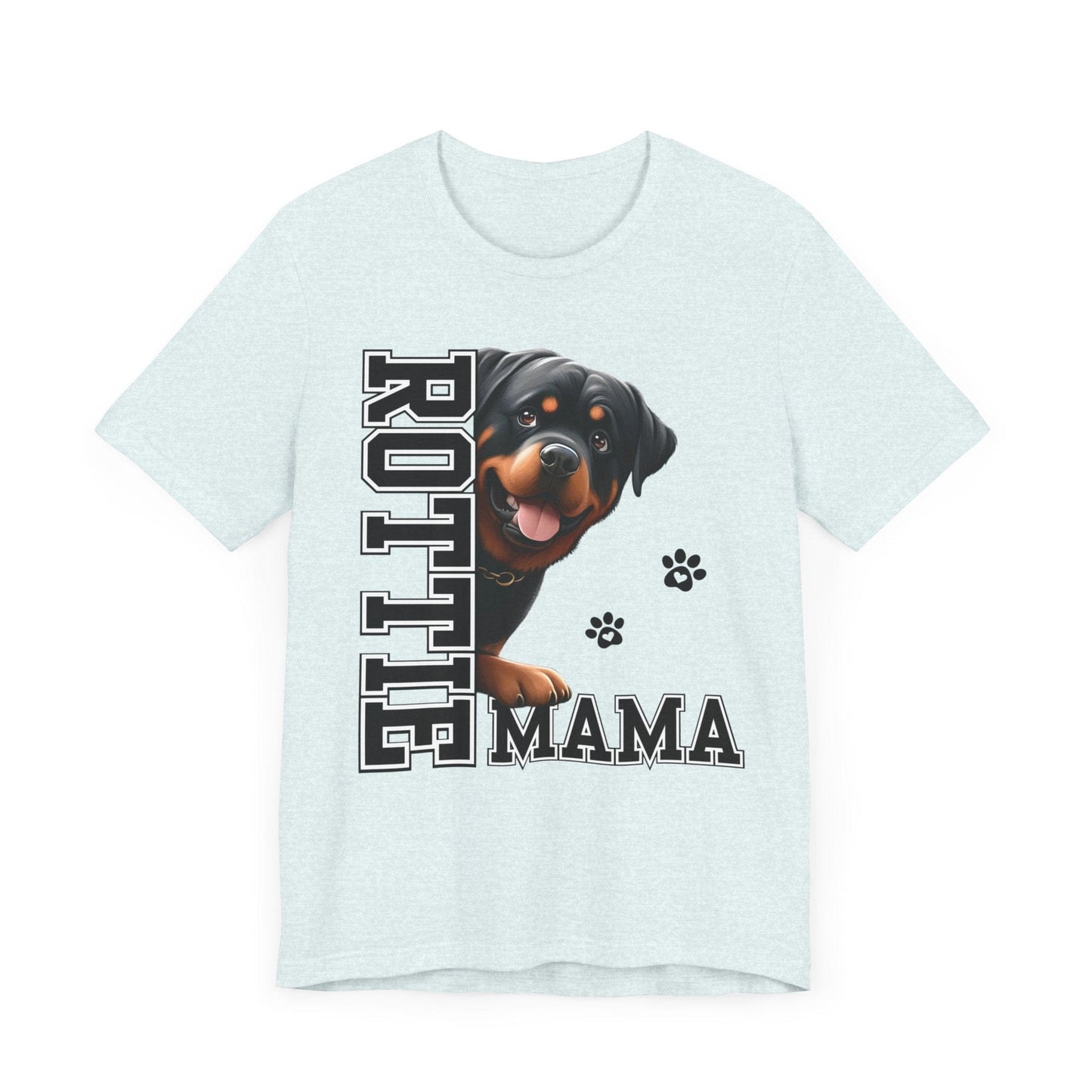 Rottie Mama Jersey Tee T-Shirt Heather Ice Blue / S