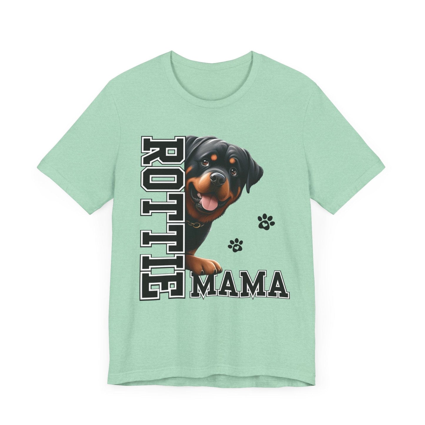 Rottie Mama Jersey Tee T-Shirt Heather Mint / S