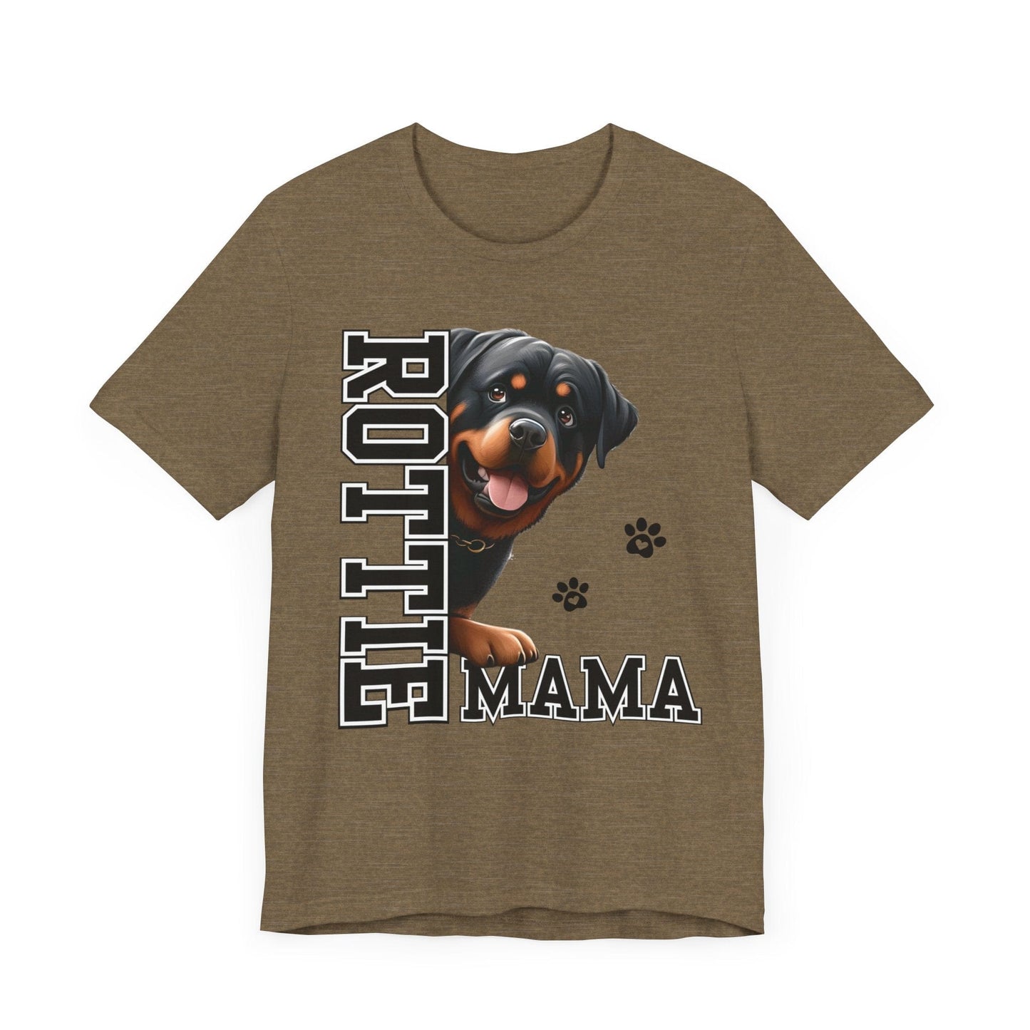 Rottie Mama Jersey Tee T-Shirt Heather Olive / S