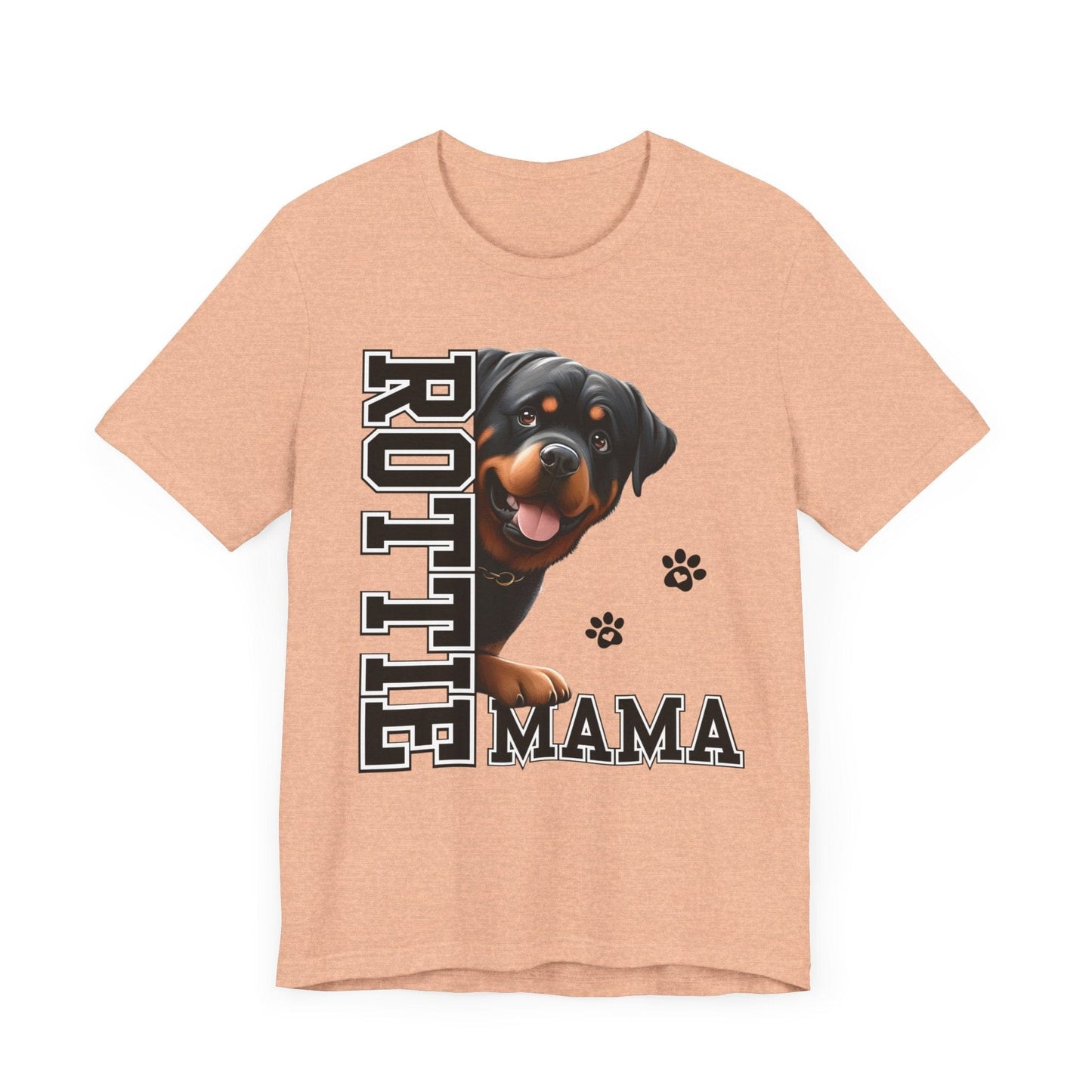 Rottie Mama Jersey Tee T-Shirt Heather Peach / S