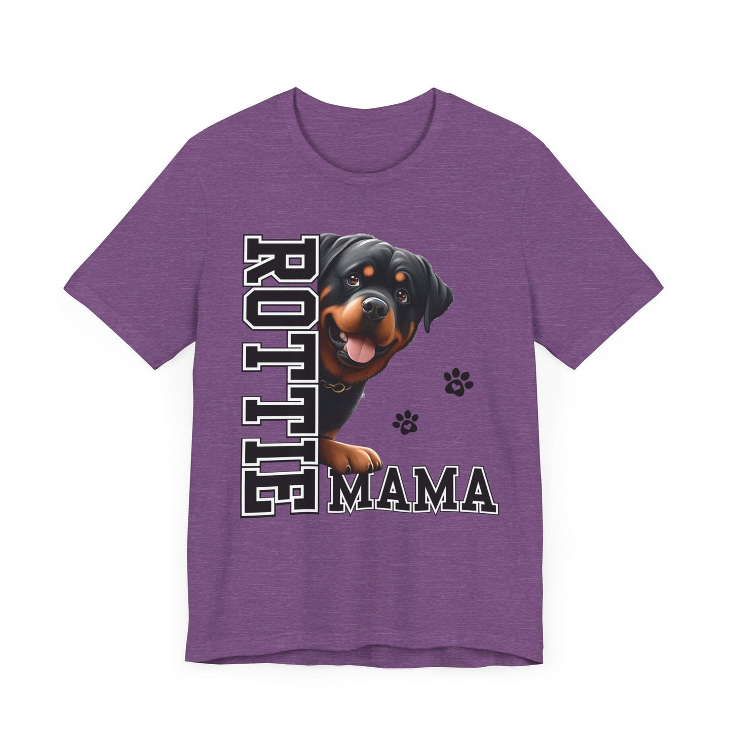 Rottie Mama Jersey Tee T-Shirt Heather Team Purple / S
