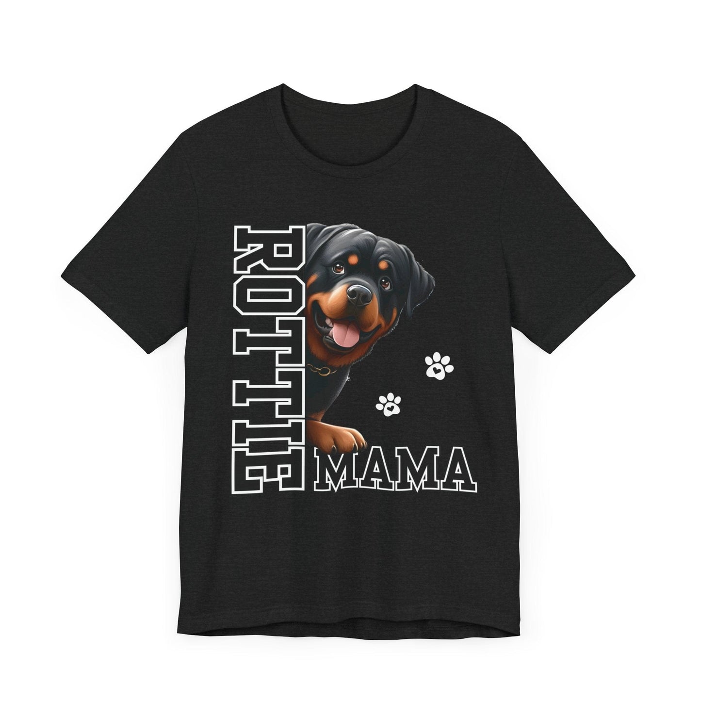 Rottie Mama Jersey Tee T-Shirt Solid Black Blend / S
