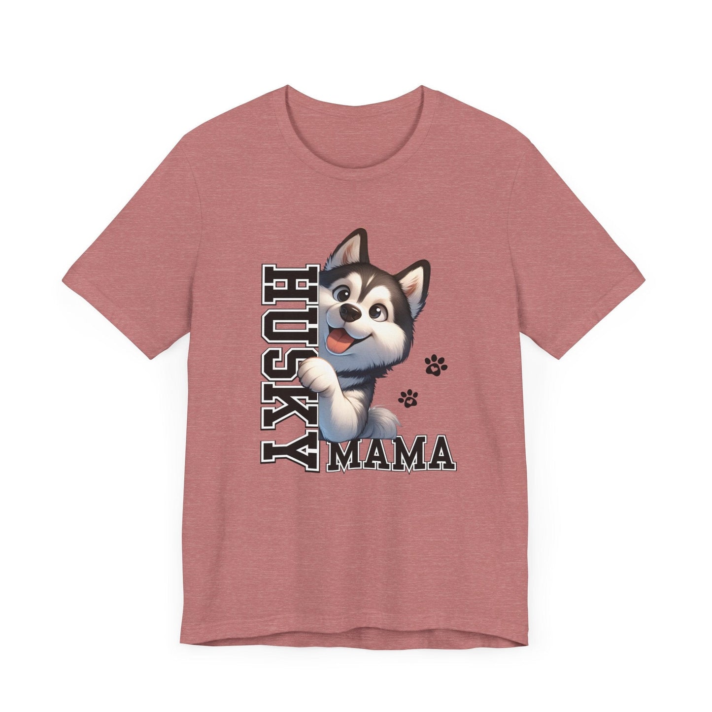 Siberian Husky Mama Jersey Tee T-Shirt Heather Mauve / S