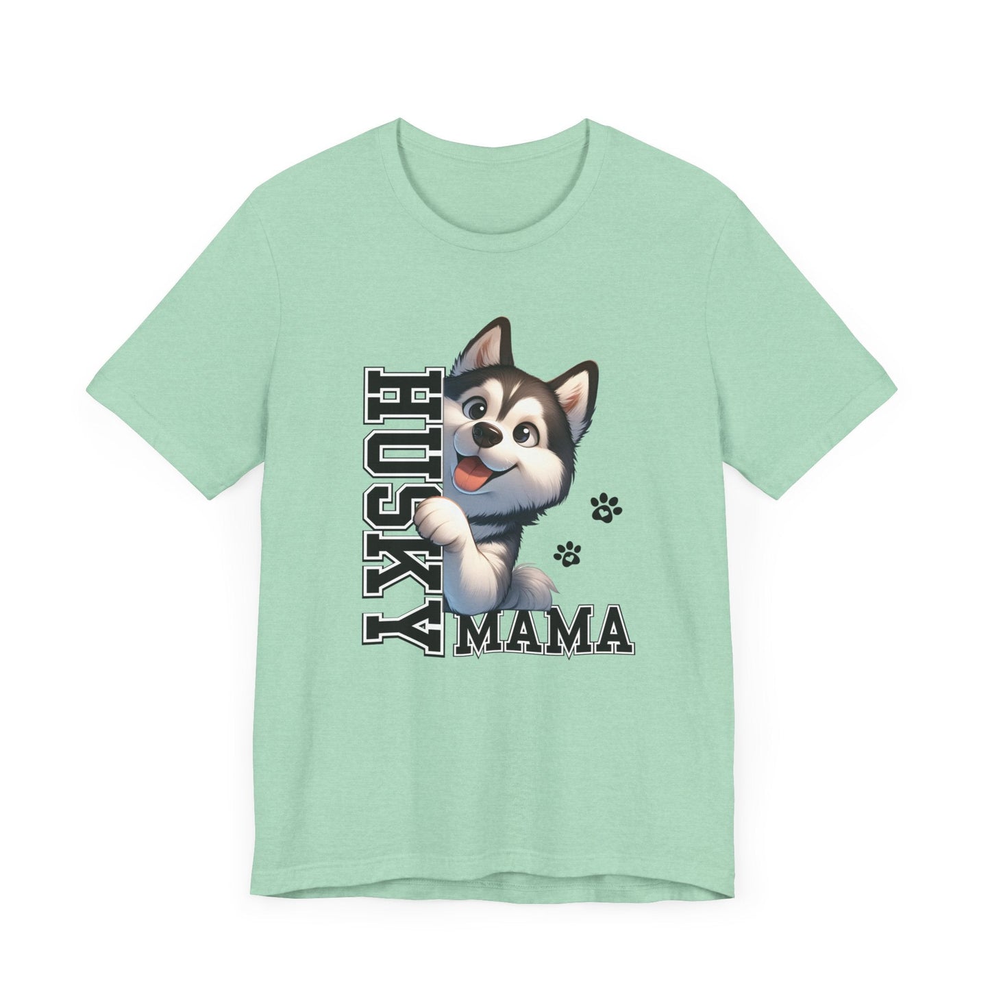 Siberian Husky Mama Jersey Tee T-Shirt Heather Mint / S