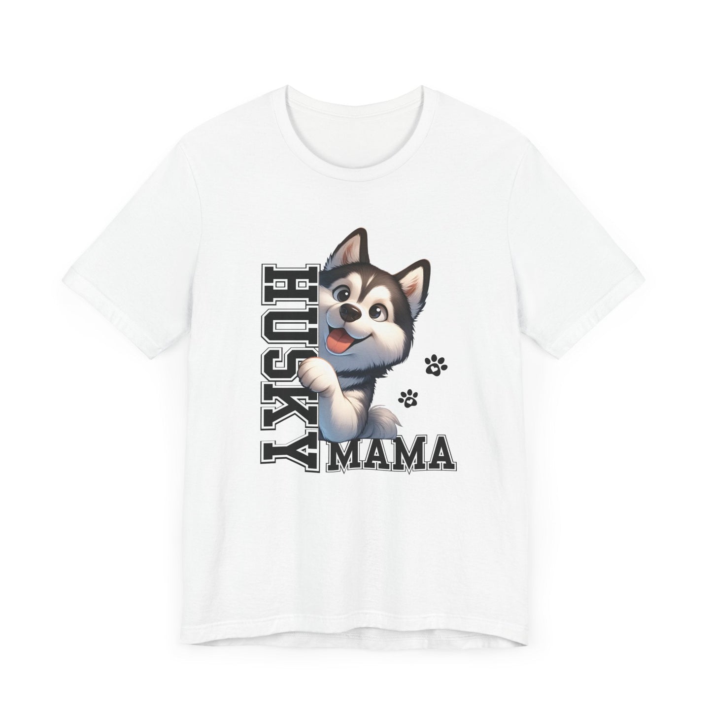 Siberian Husky Mama Jersey Tee T-Shirt White / S