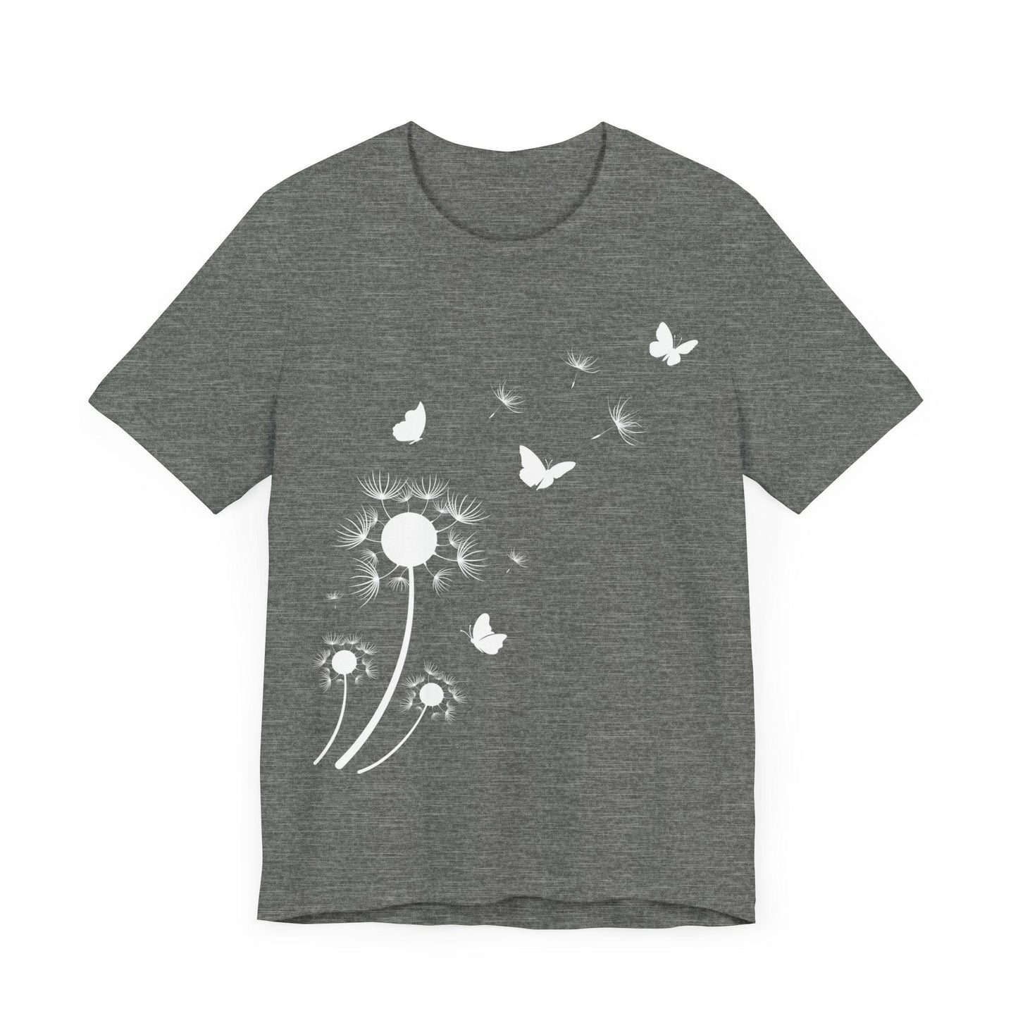 Whimsical Blowing Dandelion Jersey Short Sleeve Tee T-Shirt Deep Heather / S