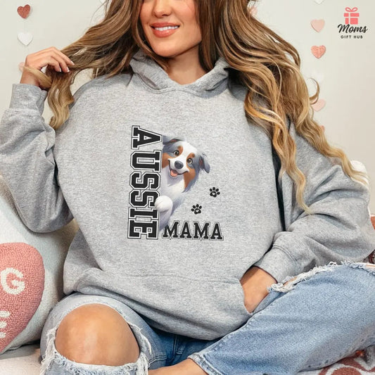 Australian Shepherd Mama Hooded Sweatshirt Hoodie