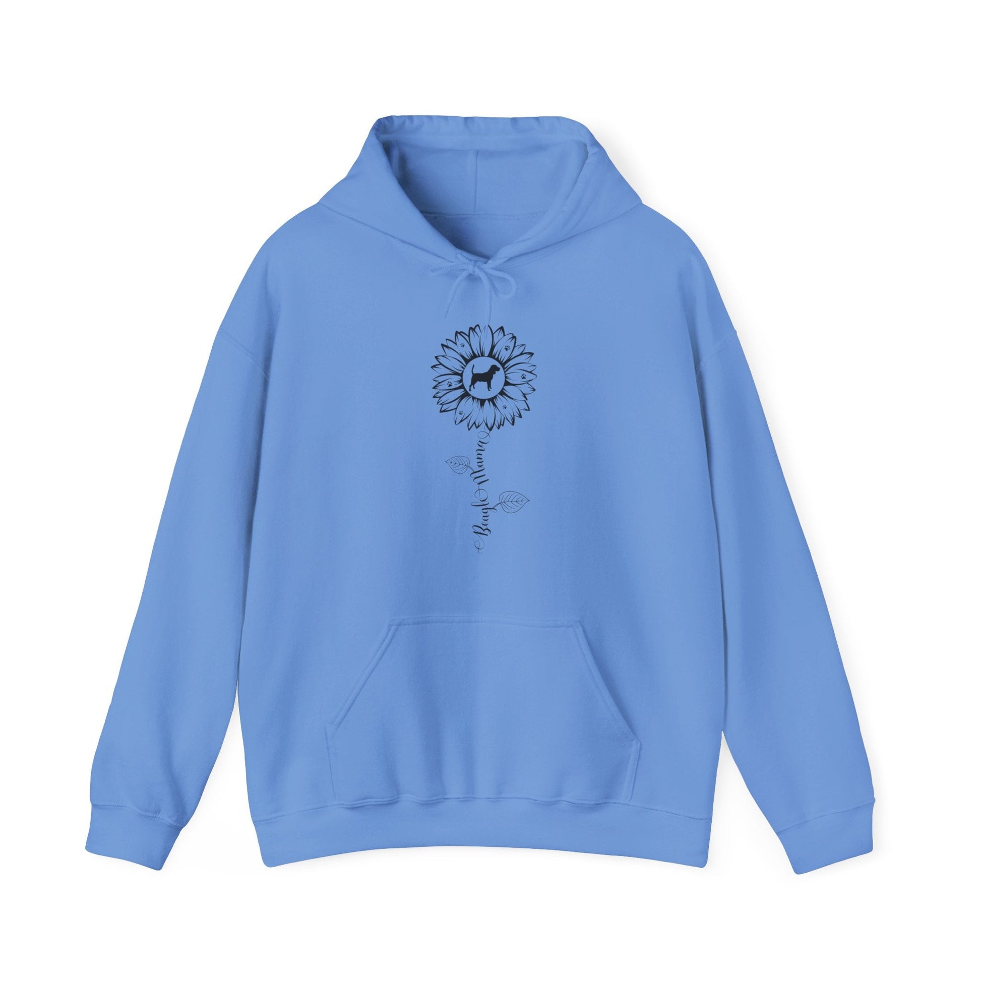 Beagle Mama Sunflower Hoodie Hoodie Carolina Blue / S