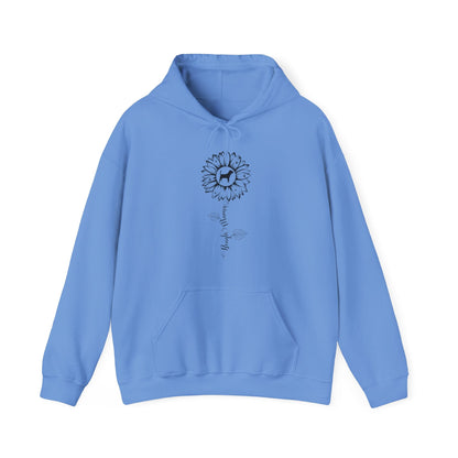 Beagle Mama Sunflower Hoodie Hoodie Carolina Blue / S