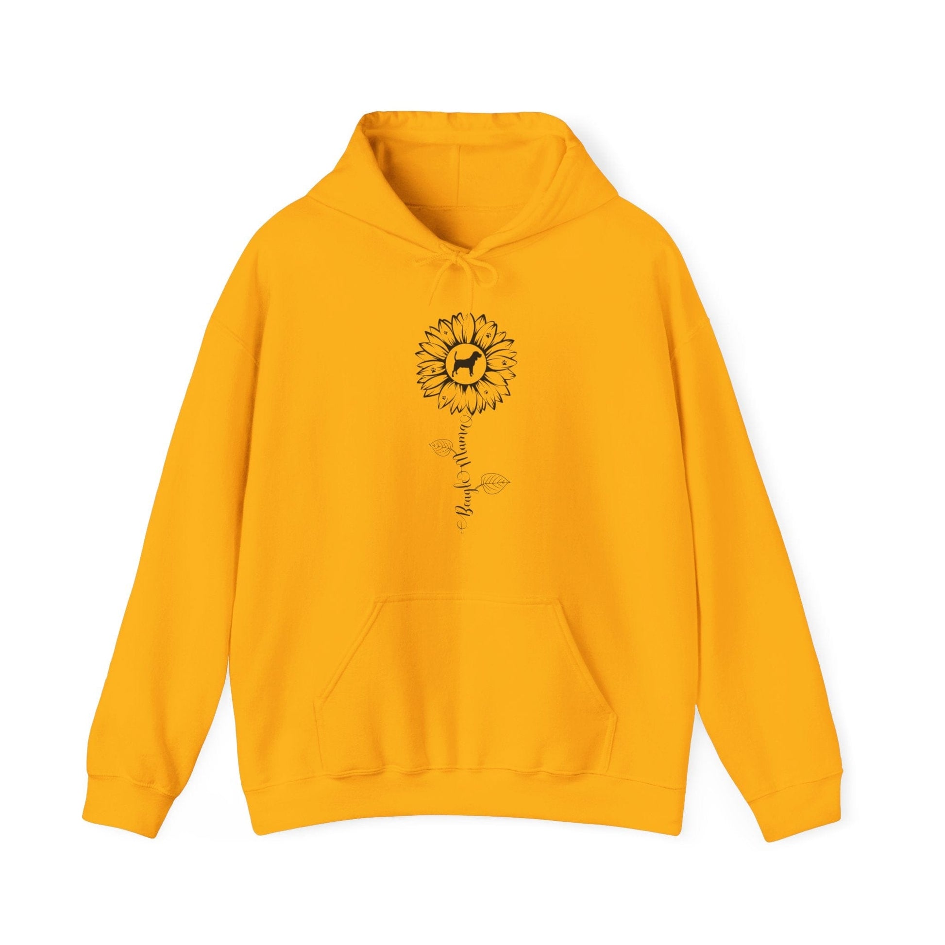 Beagle Mama Sunflower Hoodie Hoodie Gold / S