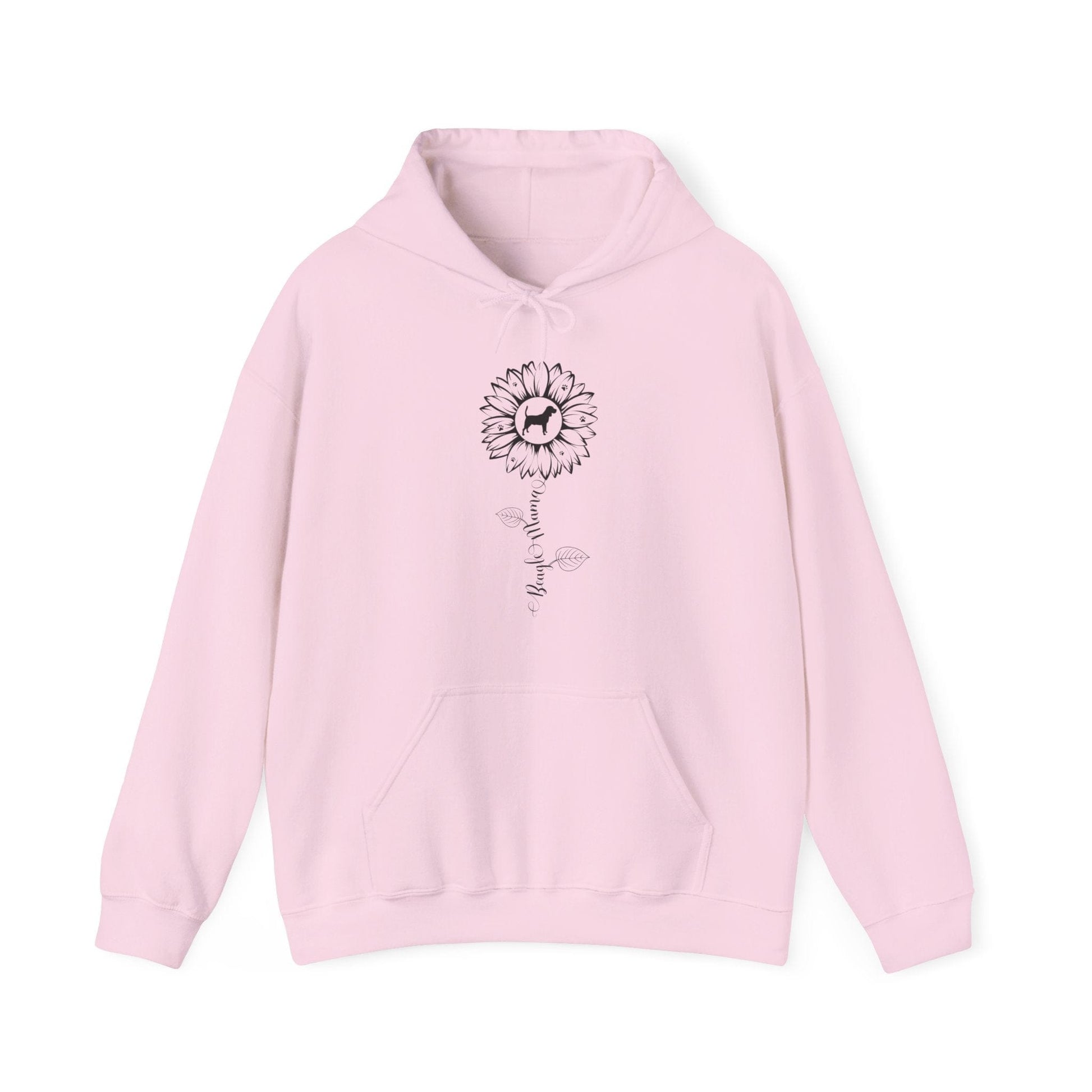 Beagle Mama Sunflower Hoodie Hoodie Light Pink / S