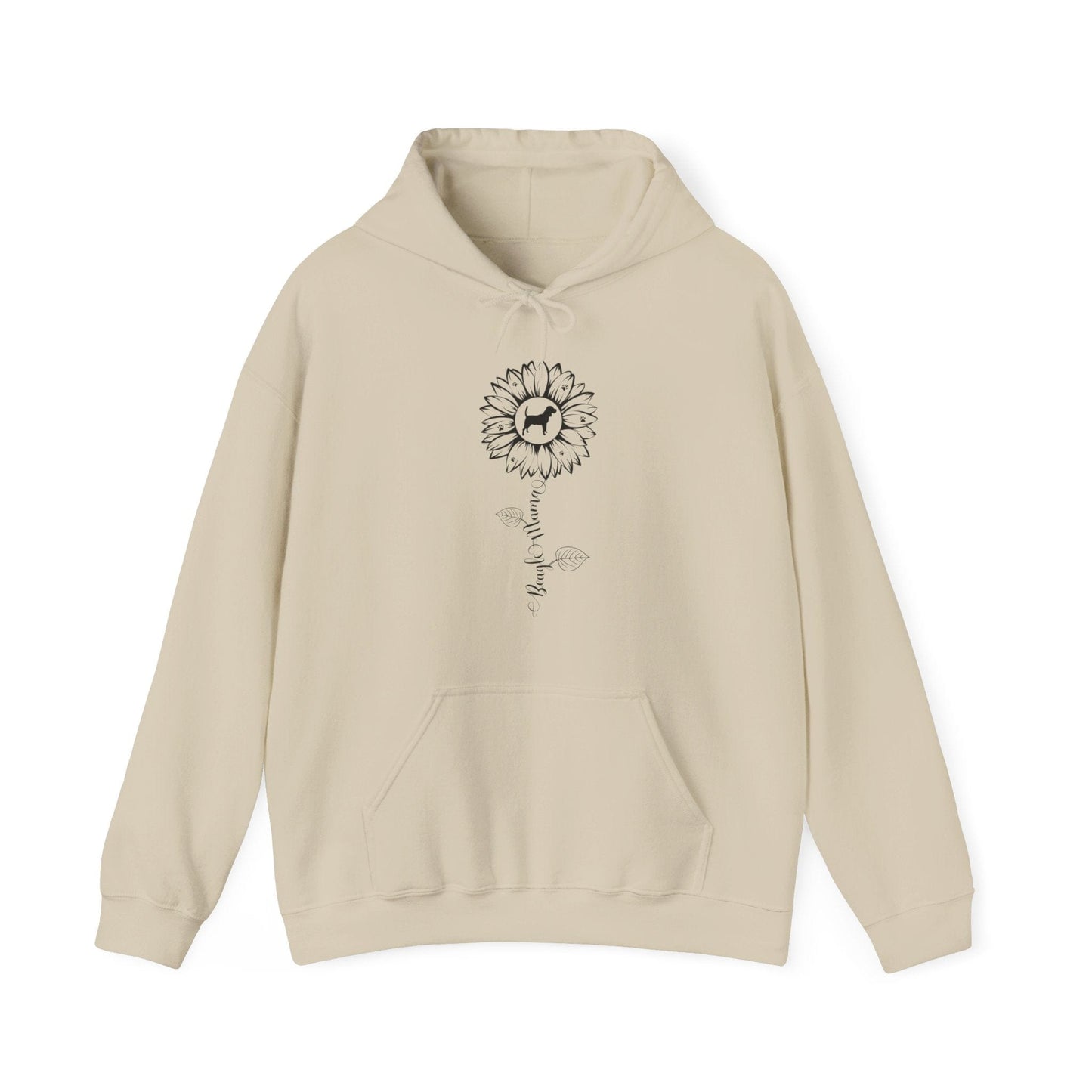 Beagle Mama Sunflower Hoodie Hoodie Sand / S