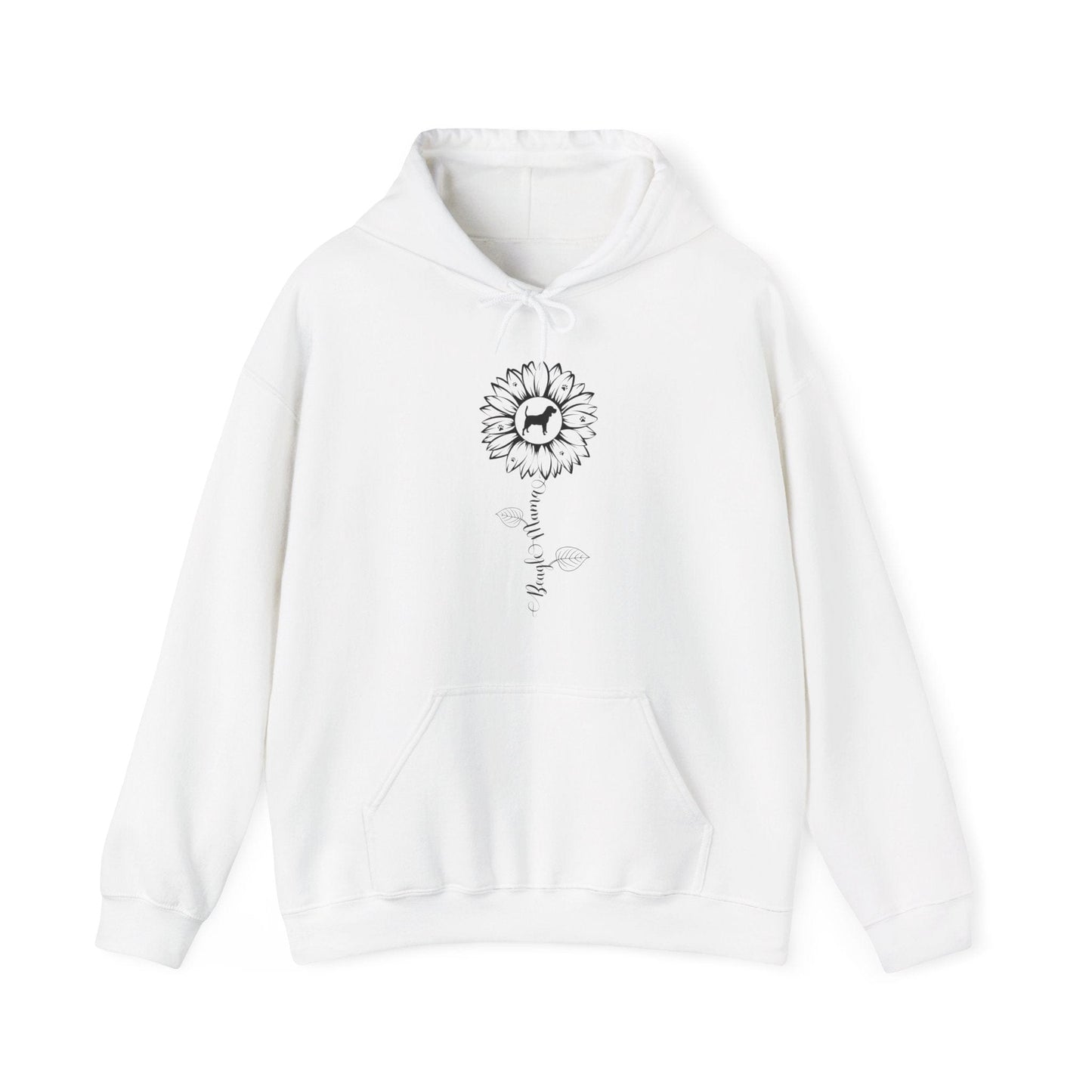 Beagle Mama Sunflower Hoodie Hoodie White / S