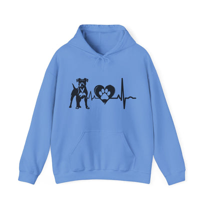 Boxer Love Outline Graphic Hoodie Hoodie Carolina Blue / S