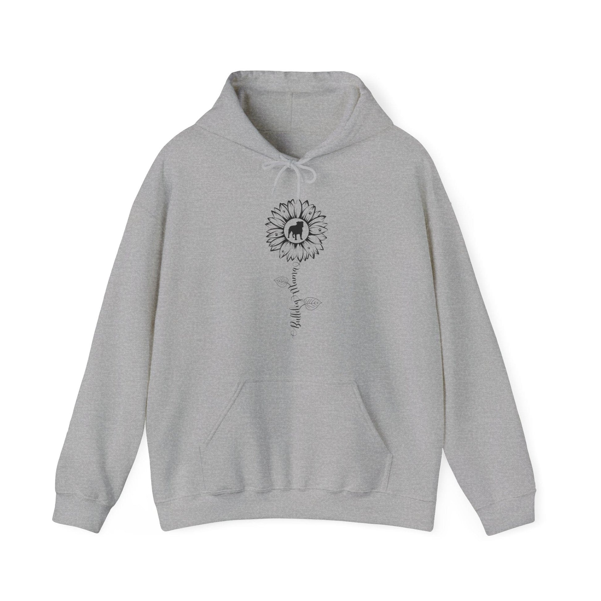 Bulldog Mama Sunflower Hoodie Hoodie Sport Grey / S