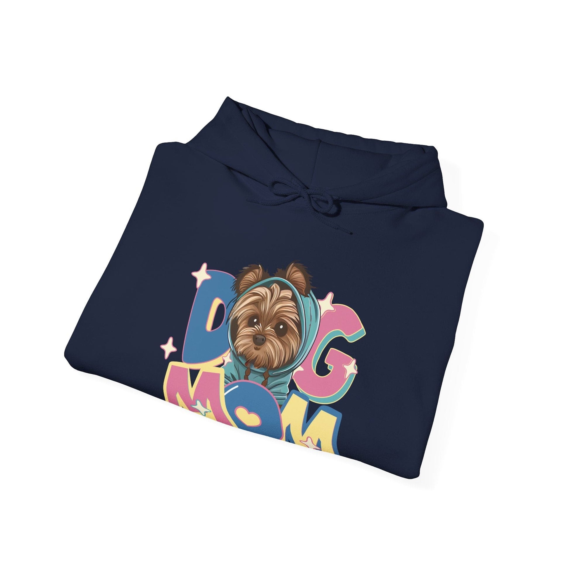 Cute Yorkie in Hoodie Dog Mom Hooded Sweatshirt Hoodie