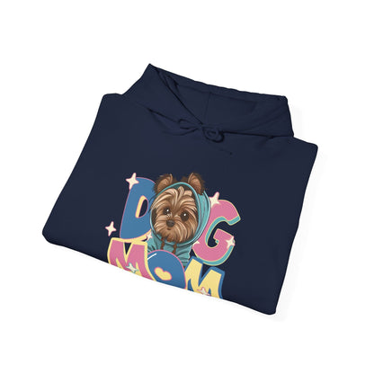 Cute Yorkie in Hoodie Dog Mom Hooded Sweatshirt Hoodie