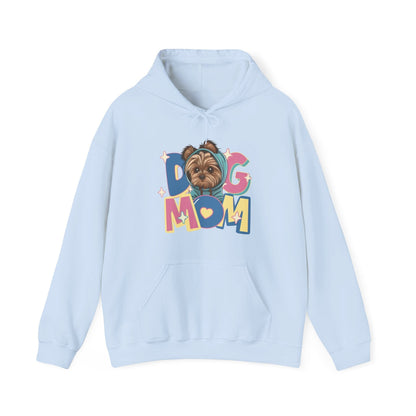 Cute Yorkie in Hoodie Dog Mom Hooded Sweatshirt Hoodie Light Blue / S