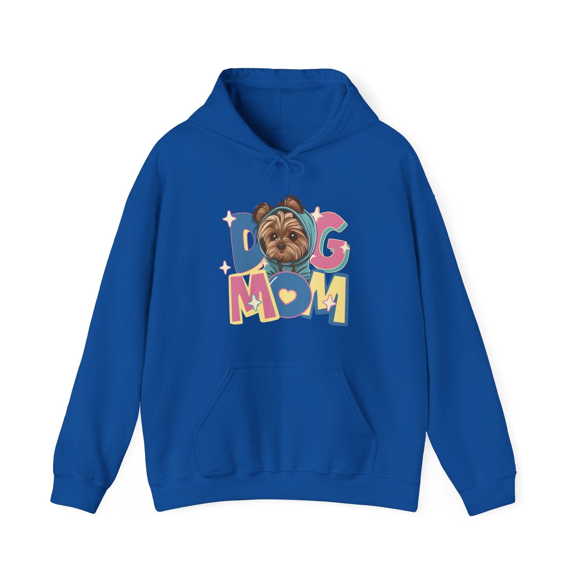 Cute Yorkie in Hoodie Dog Mom Hooded Sweatshirt Hoodie Royal / S