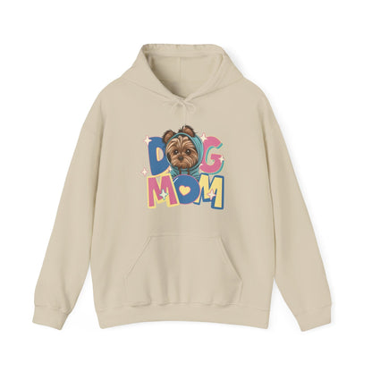 Cute Yorkie in Hoodie Dog Mom Hooded Sweatshirt Hoodie Sand / S