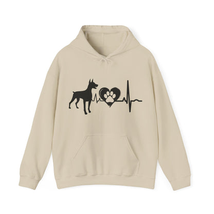 Dobie Love Outline Graphic Hoodie Hoodie Sand / S