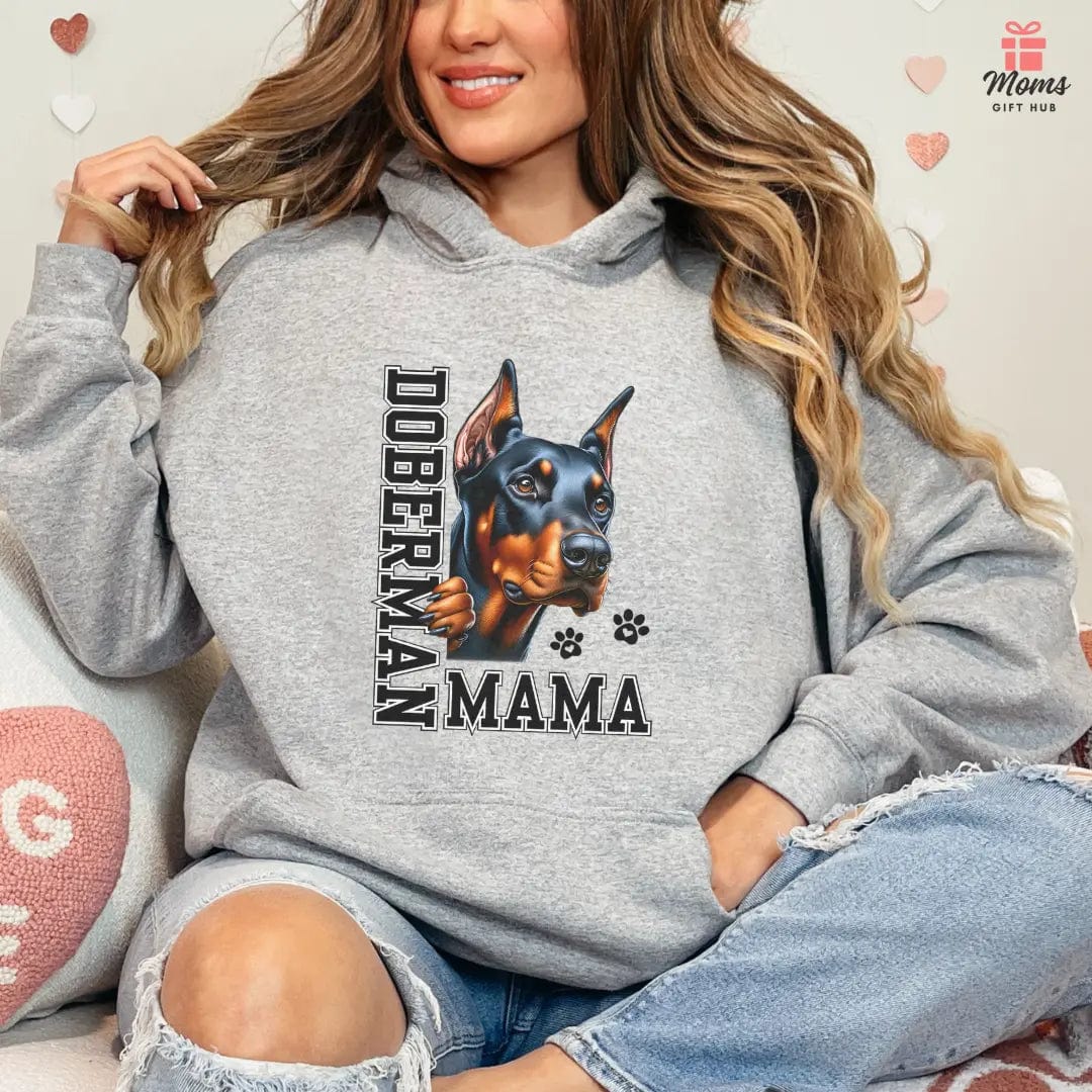 Doberman Mama Hooded Sweatshirt Hoodie