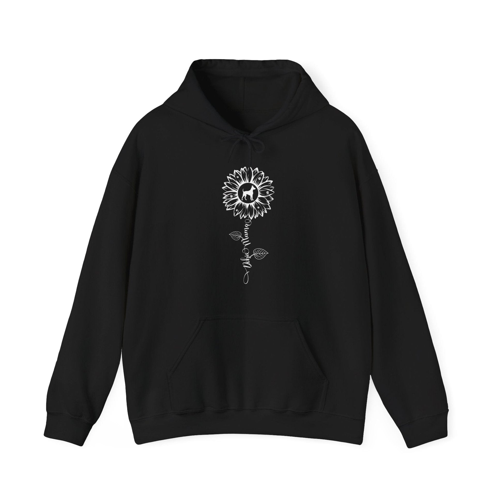 Dobie Mama Sunflower Hoodie Hoodie Black / S