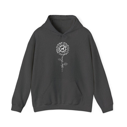 Dobie Mama Sunflower Hoodie Hoodie Dark Heather / S