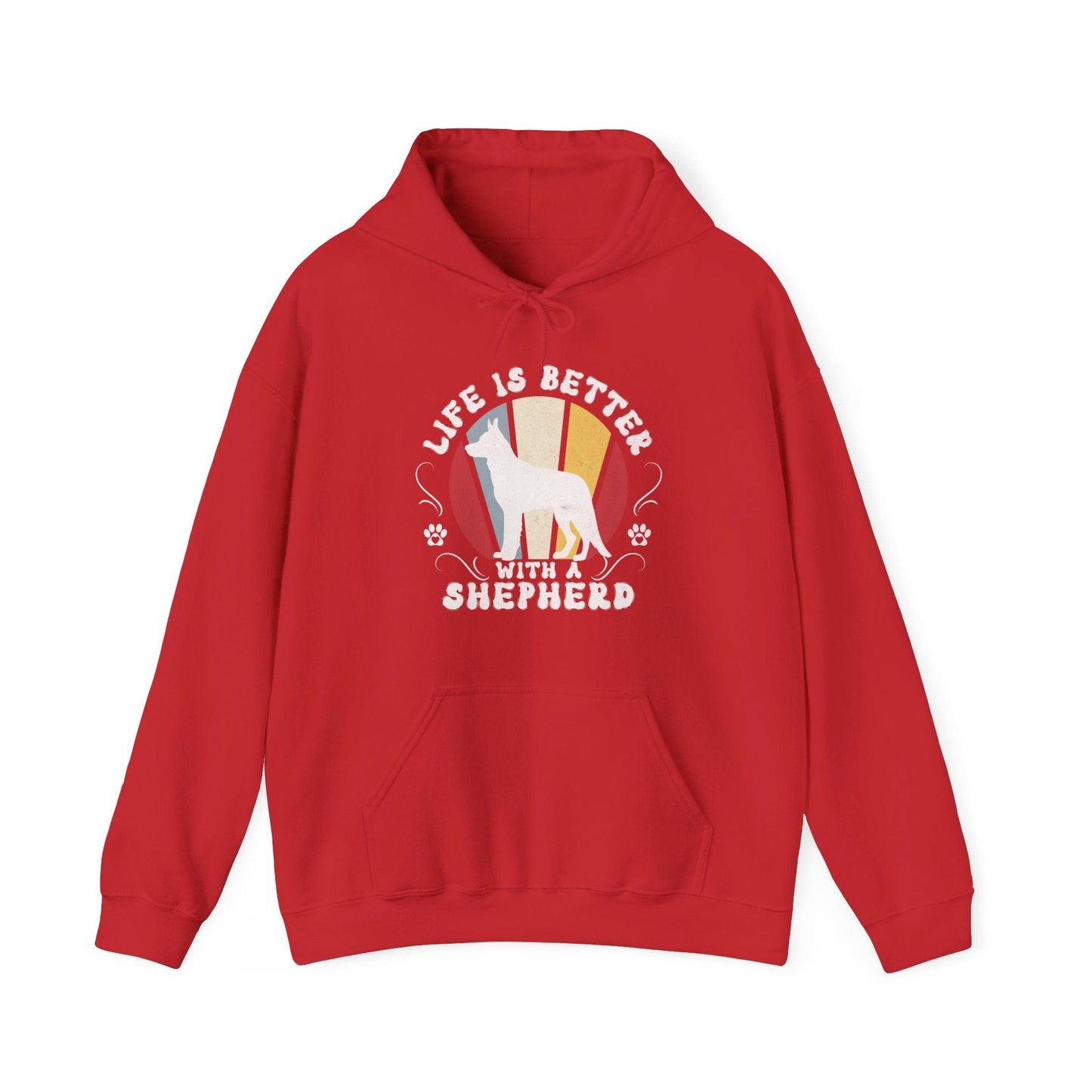 Life is Better With a Shepherd Hooded Sweatshirt Hoodie Red / S