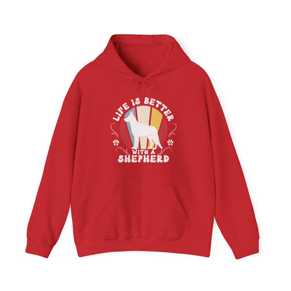 Life is Better With a Shepherd Hooded Sweatshirt Hoodie Red / S