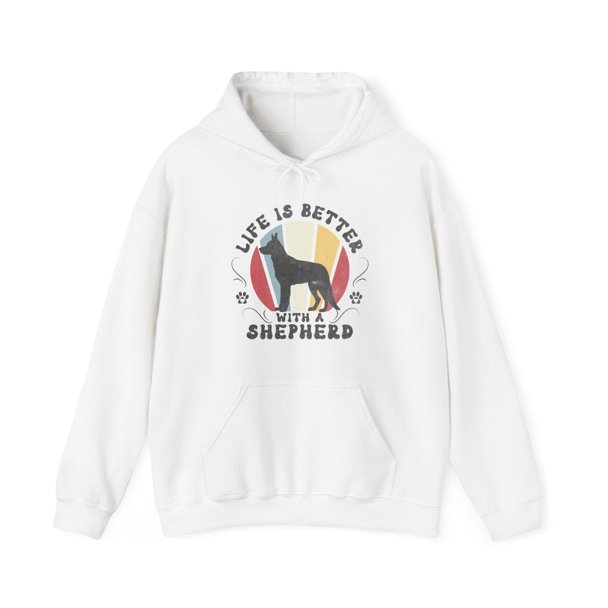 Life is Better With a Shepherd Hooded Sweatshirt Hoodie White / S