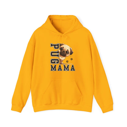 Pug Mama Hooded Sweatshirt Hoodie Gold / S