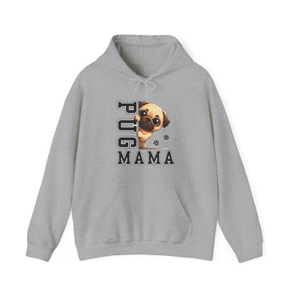 Pug Mama Hooded Sweatshirt Hoodie Sport Grey / S