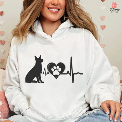 Shepherd Love Outline Graphic Hoodie Hoodie