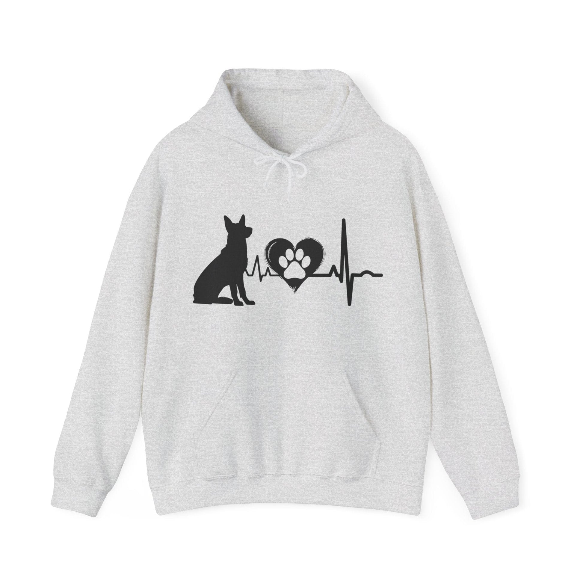 Shepherd Love Outline Graphic Hoodie Hoodie Ash / S