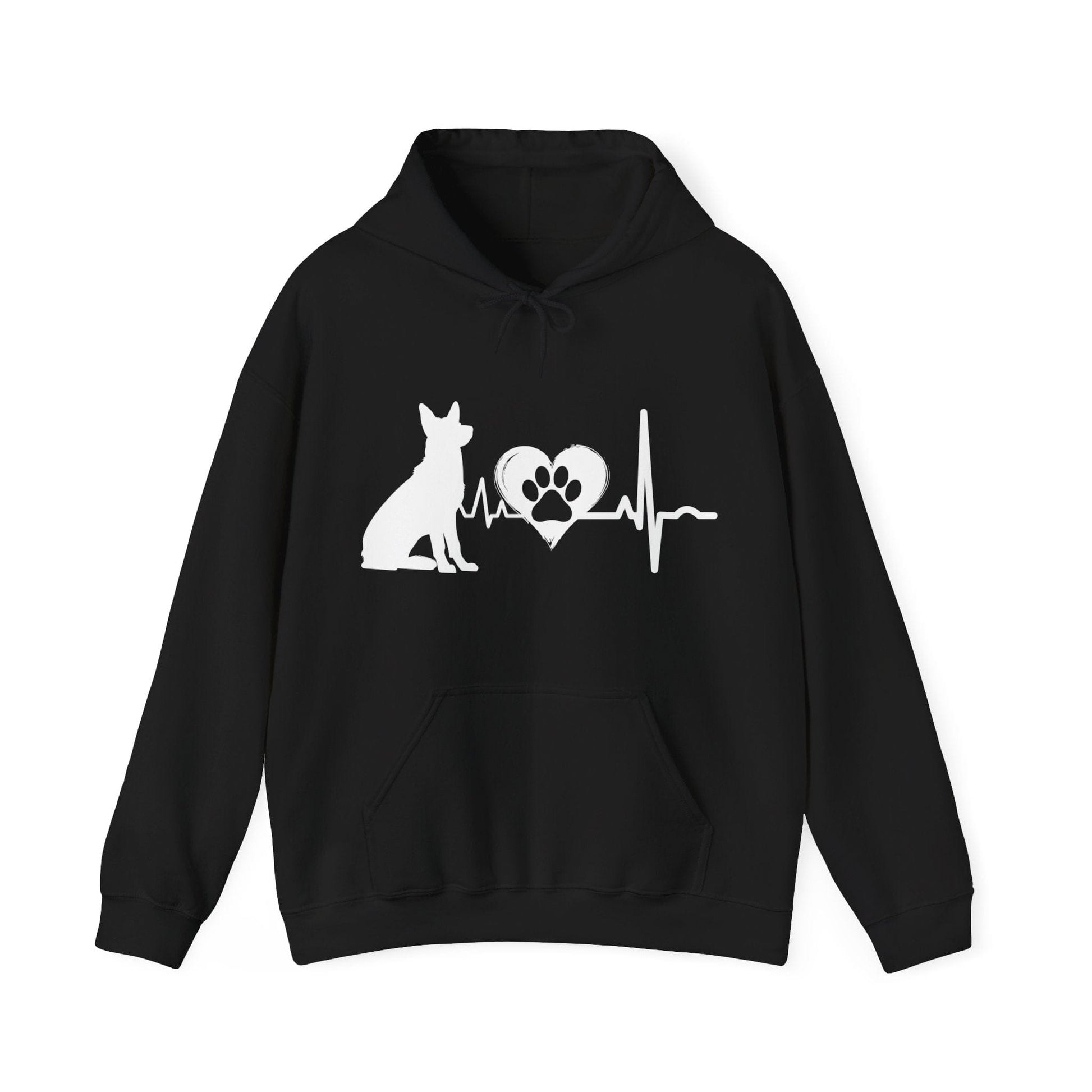 Shepherd Love Outline Graphic Hoodie Hoodie Black / S