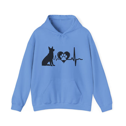 Shepherd Love Outline Graphic Hoodie Hoodie Carolina Blue / S