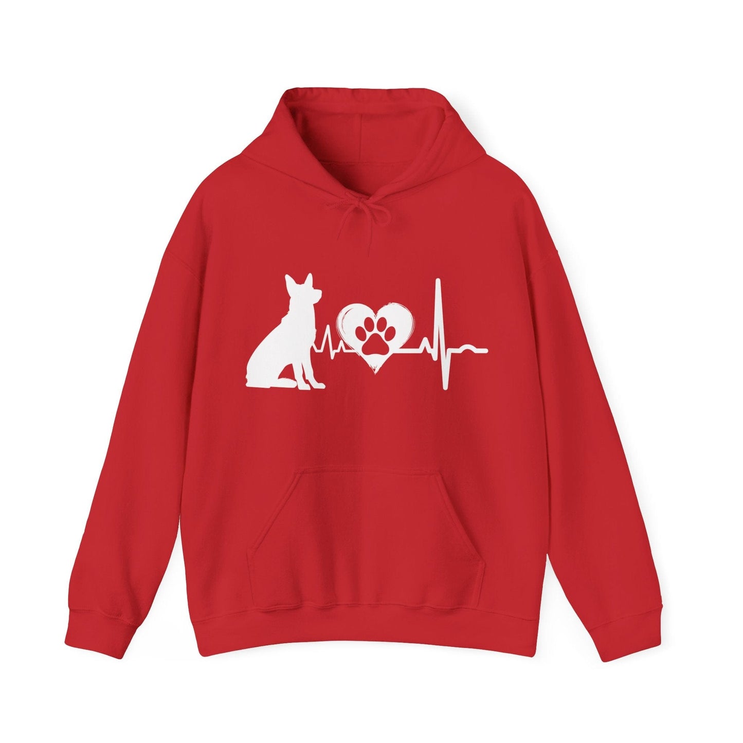 Shepherd Love Outline Graphic Hoodie Hoodie Red / S