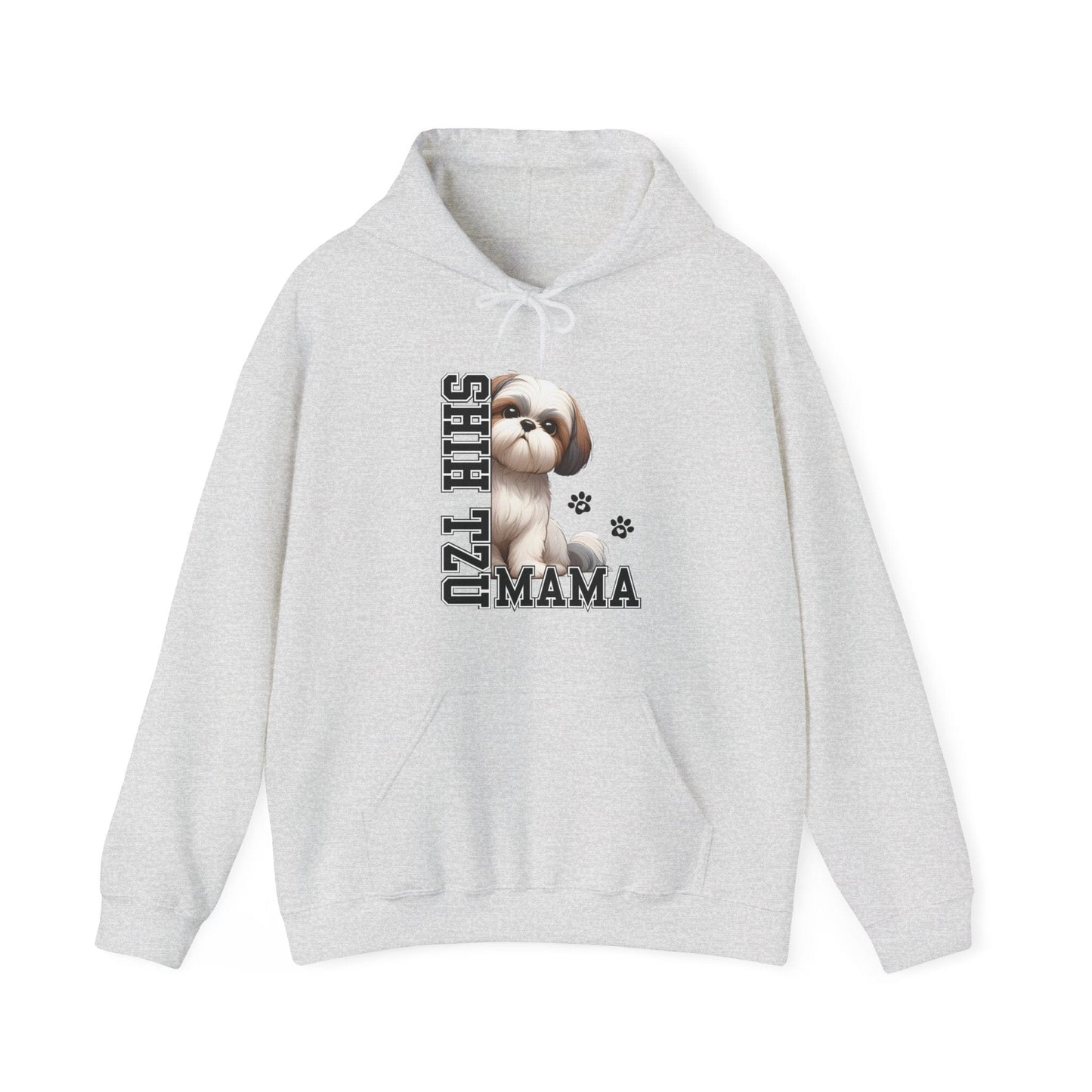 Shih Tzu Mama Hooded Sweatshirt Hoodie Ash / S