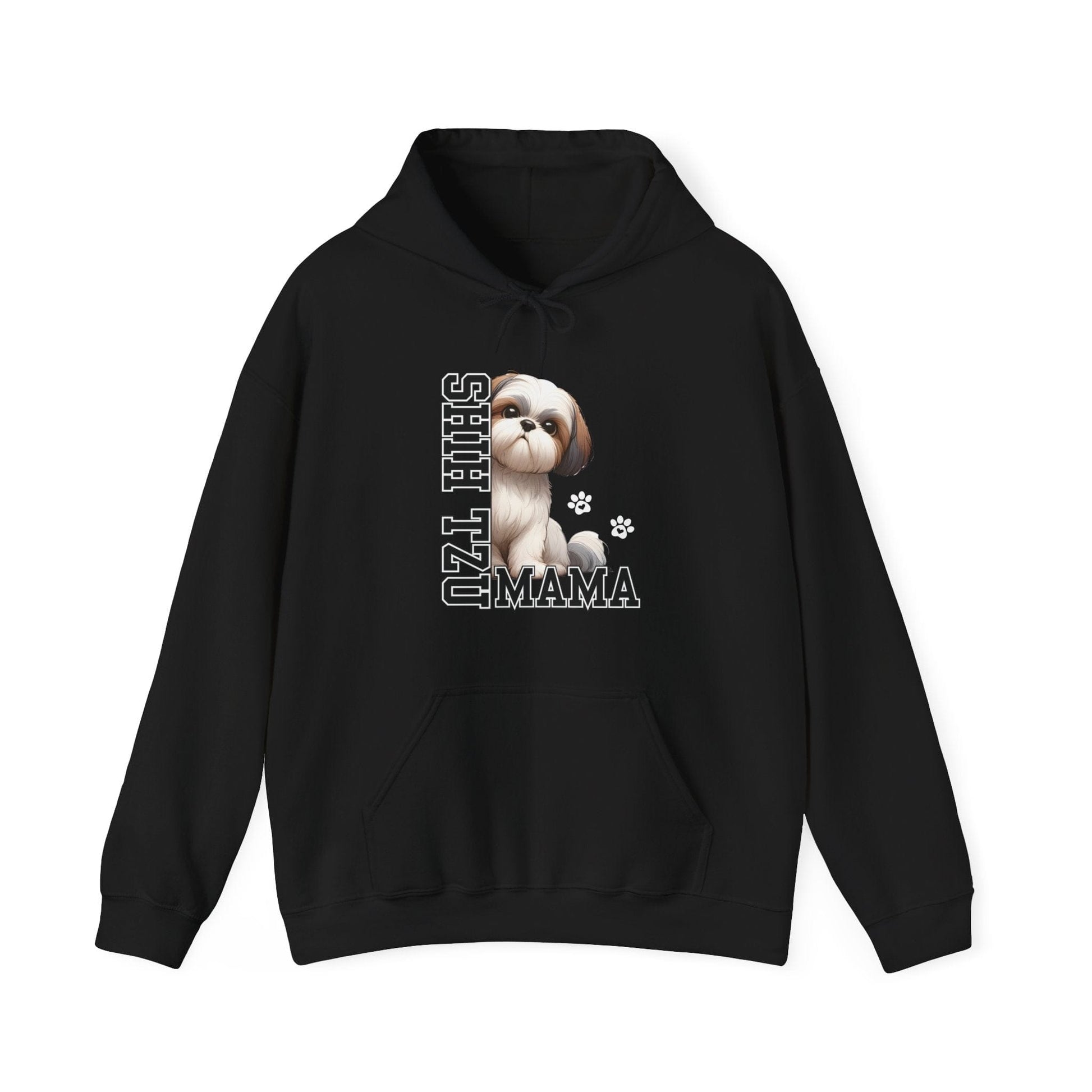 Shih Tzu Mama Hooded Sweatshirt Hoodie Black / S