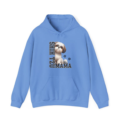 Shih Tzu Mama Hooded Sweatshirt Hoodie Carolina Blue / S