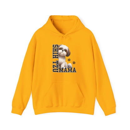 Shih Tzu Mama Hooded Sweatshirt Hoodie Gold / S