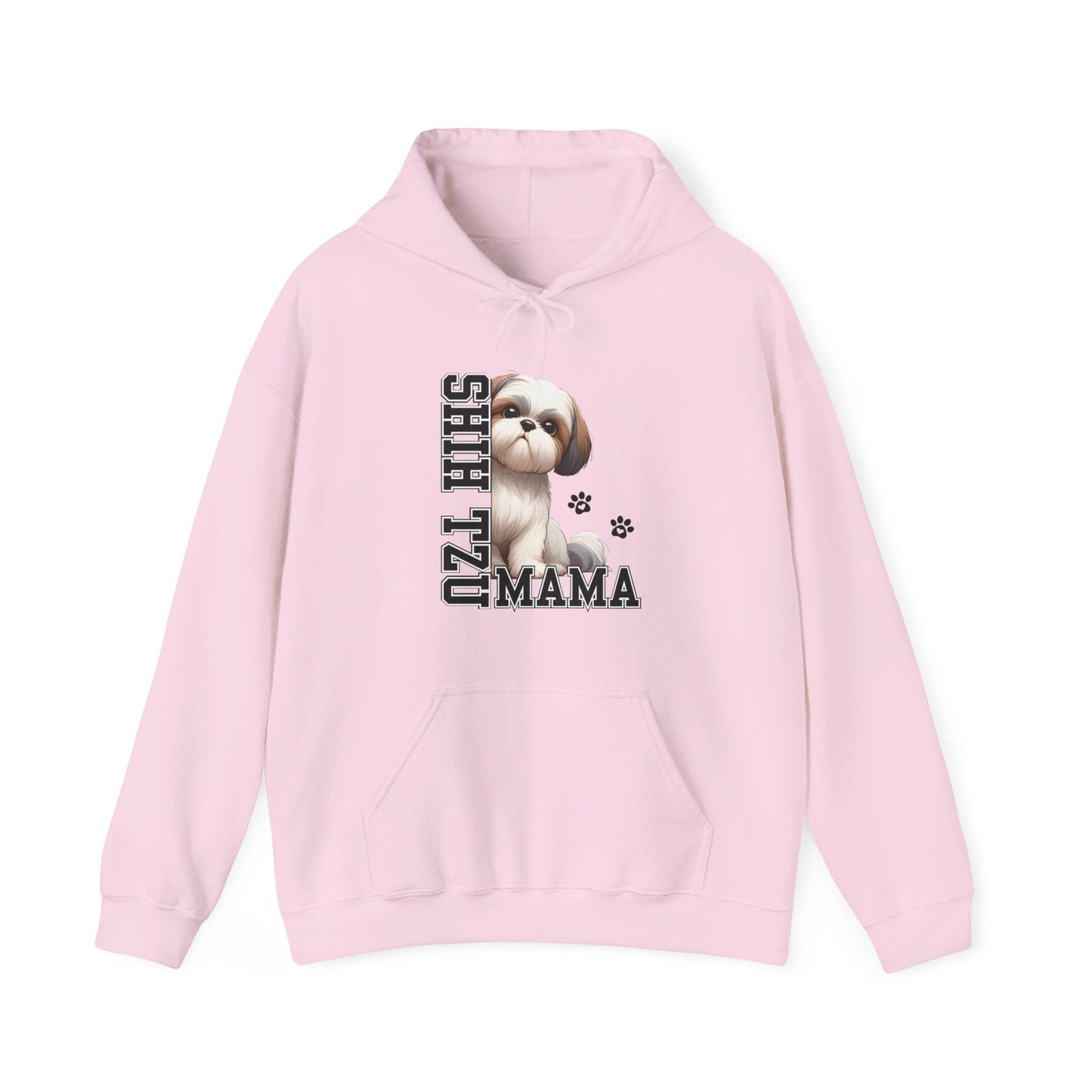 Shih Tzu Mama Hooded Sweatshirt Hoodie Light Pink / S