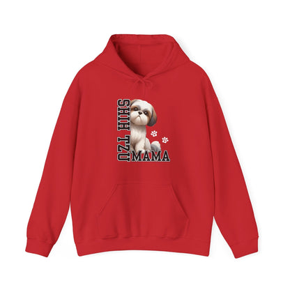 Shih Tzu Mama Hooded Sweatshirt Hoodie Red / S