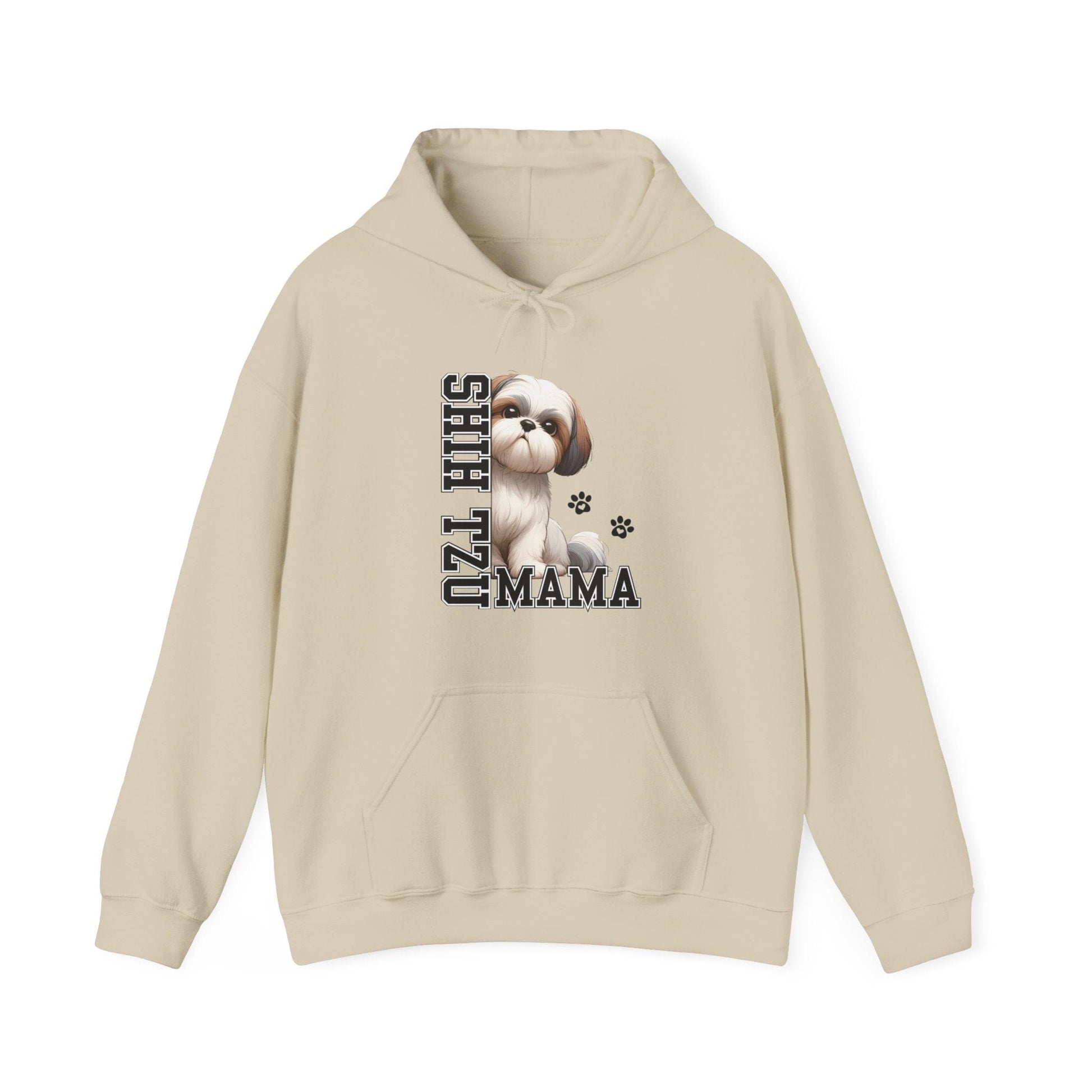 Shih Tzu Mama Hooded Sweatshirt Hoodie Sand / S