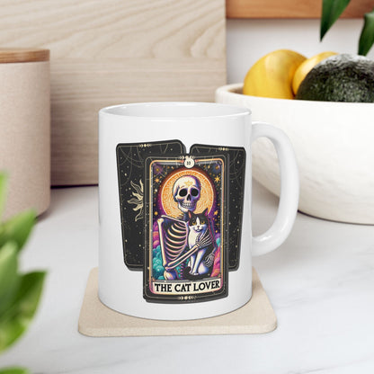 The Cat Lover Tarot Card Skeleton Mug Mug 11oz