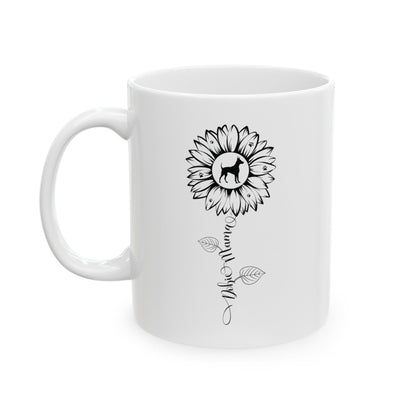 Dobie Mama Sunflower Mug Mug 11oz